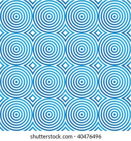 Abstract vector illustration depicting blue circles pattern.