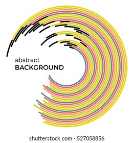 Abstract vector illustration depicting colored circles on a white background. Infographic background with place for your text.