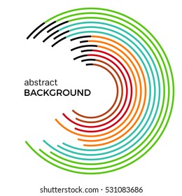 Abstract vector illustration depicting colored circles on a white background. Infographic background with place for your text.