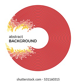 Abstract vector illustration depicting colored circles on a white background. Infographic background with place for your text.