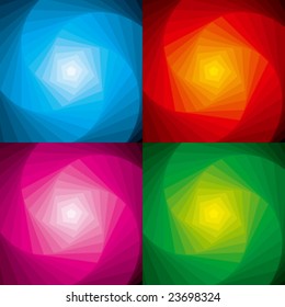Abstract vector illustration depicting a set of colorful swirls.