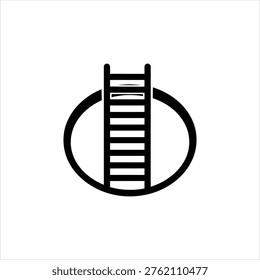 Abstract vector illustration depicting vertical ascent through a structured framework. Suitable for business advancement and conceptual marketing.
