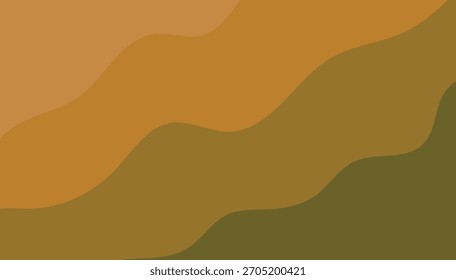 Ilustración vectorial Abstractas de un paisaje de atardecer en el desierto con una silueta de jirafa y un patrón de huellas en dunas de arena naranja