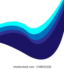 Abstract vector illustration design, blue wave background
