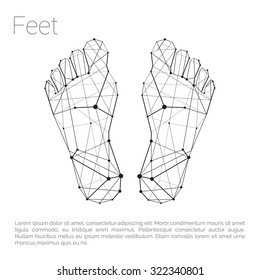 Abstract vector Illustration Vector Design Conceptual Polygon Style Feet