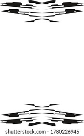 Abstract vector illustration with design elements. Easy editable. Nice for Tattoo or stencil isolated. Place for text or image.