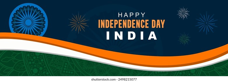 abstract vector illustration design. happy independence day India greetings.vector illustration.