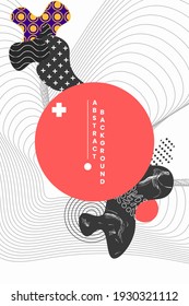 Abstract vector illustration design with intricate and elegant shapes suitable for posters, flayer. eps10