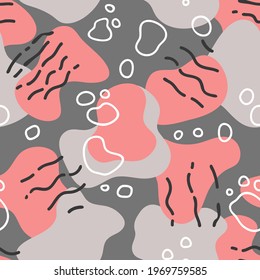 Abstract vector illustration design, with stone shape elements and dots, arranged to form a beautiful Pattern