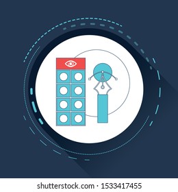 Abstract vector illustration of design tools flat concept.