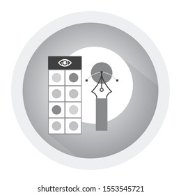 Abstract vector illustration of design tools flat concept. Black and white icon