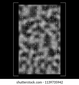 Abstract vector illustration with digits on the noise background.