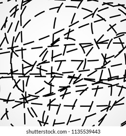 Abstract vector illustration of discontinuous lines