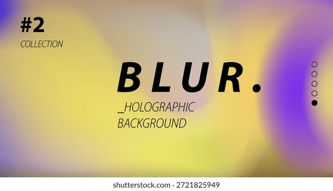 A ilustração vetorial abstrata exibe um gradiente de onda fluente suave em cores holográficas vivas. Fundo digital futurista com efeito de aura.
