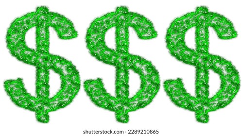 Abstract vector illustration of a dollar sign made of glass