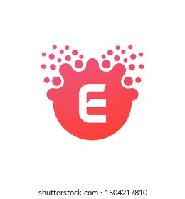 Abstract vector illustration Dots initial Letter e icon Logo modern design