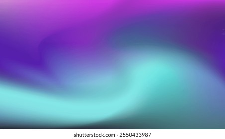 Abstract vector illustration with a dreamy gradient blend of purple, blue, and teal hues. The flowing transitions create a serene and modern aesthetic, perfect for backgrounds or digital art.