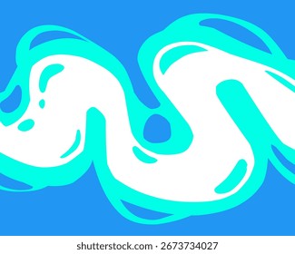 Ilustración vectorial Abstractas de onda azul dinámica con color brillante. Diseño fluido minimalista perfecto para fondo, póster, Anuncio, volante, Plantilla, portada o diseño de redes sociales