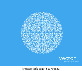 Abstract vector illustration of earth on blue background. 