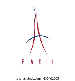 abstract vector illustration of Eiffel Tower in Paris