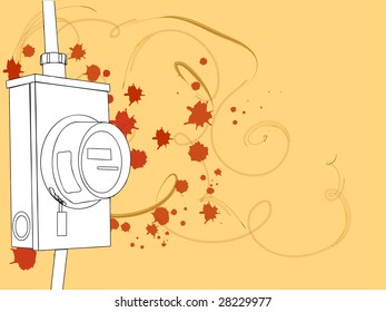 abstract vector illustration of a electrical meter