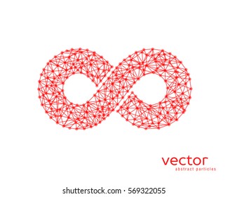 Abstract vector illustration of endless sign on white background. 