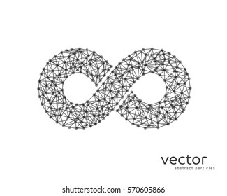 Abstract vector illustration of endless sign on white background. 