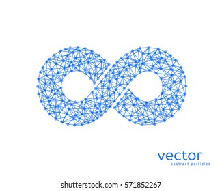 Ilustración vectorial Abstractas de signo sin fin sobre fondo blanco. 