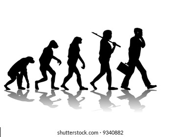 Abstract vector illustration of evolution