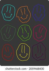 Ilustración abstracta vectorial de las similitudes de caras.  Se utiliza para banners, tarjetas, carteles, impresiones.