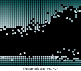Abstract vector illustration of falling squares