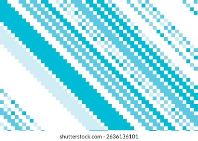 Abstract vector illustration featuring a blue pixelated pattern with diagonal lines. This geometric design creates a visually striking and modern aesthetic for digital projects.