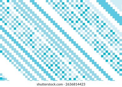 Abstract vector illustration featuring a blue pixelated pattern with diagonal lines. This geometric design creates a visually striking and modern aesthetic for digital projects.