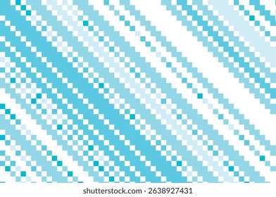 Abstract vector illustration featuring a blue pixelated pattern with diagonal lines. This geometric design creates a visually striking and modern aesthetic for digital projects.