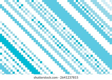 Abstract vector illustration featuring a blue pixelated pattern with diagonal lines. This geometric design creates a visually striking and modern aesthetic for digital projects.