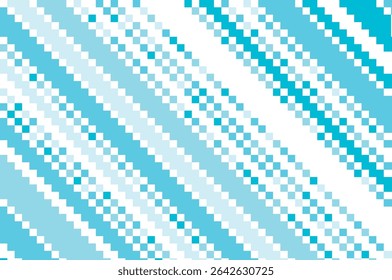 Abstract vector illustration featuring a blue pixelated pattern with diagonal lines. This geometric design creates a visually striking and modern aesthetic for digital projects.