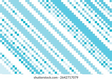 Abstract vector illustration featuring a blue pixelated pattern with diagonal lines. This geometric design creates a visually striking and modern aesthetic for digital projects.