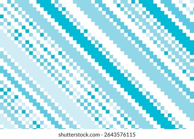 Abstract vector illustration featuring a blue pixelated pattern with diagonal lines. This geometric design creates a visually striking and modern aesthetic for digital projects.