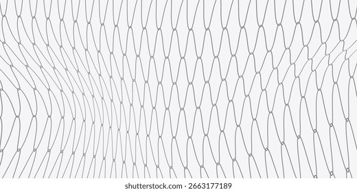 Ilustração vetorial abstrata com um padrão de malha hexagonal deformado em uma forma ondulada e curva que lembra a estrutura do DNA. Simples