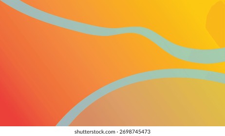 Abstrakte Vektorgrafik mit einem heißen orangefarbenen und gelben Farbverlauf-Wellenmuster, perfekt für eine Sommer-Business-Design-Kulisse oder künstlerische Tapete