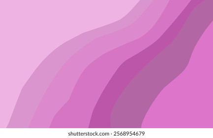 Abstract vector illustration featuring layered pink waves with smooth gradients. Perfect for backgrounds, posters, web design, or any creative graphic projects