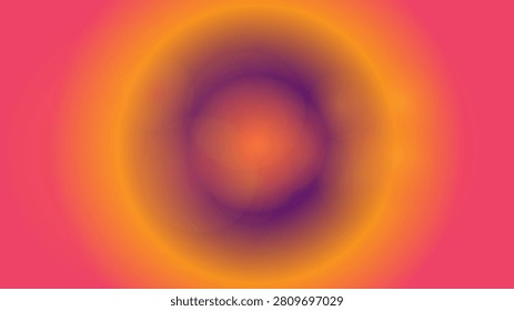 Abstract vector illustration featuring vibrant circular gradients of hot pink orange and deep purple tones