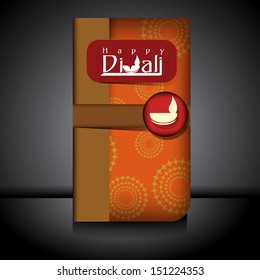Abstract vector illustration for festival Happy Deepawali card design in grey color background. 