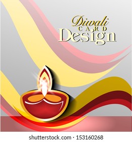 Abstract vector illustration for festival Happy Deepawali card design.