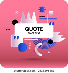 Una Ilustración vectorial abstracta con un campo para colocar un título, información o cita. Una Plantilla para la presentación por parte del ponente del proyecto. Un Anuncio abstracto para los negocios.