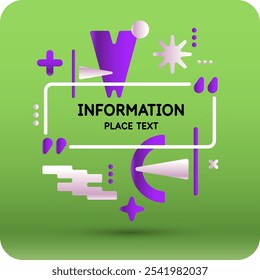 An abstract vector illustration with a field for placing a title, information, or quote. A template for the presentation by the speaker of the project. An abstract banner for business.