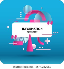 An abstract vector illustration with a field for placing a title, information, or quote. A template for the presentation by the speaker of the project. An abstract banner for business.