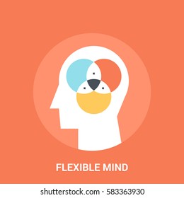 Abstract Vector Illustration Of Flexible Mind Icon Concept