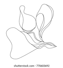 Abstract vector illustration with flexible texture