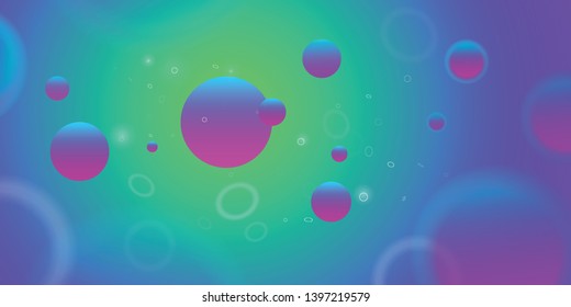 Abstract vector illustration of floating microscopic cells